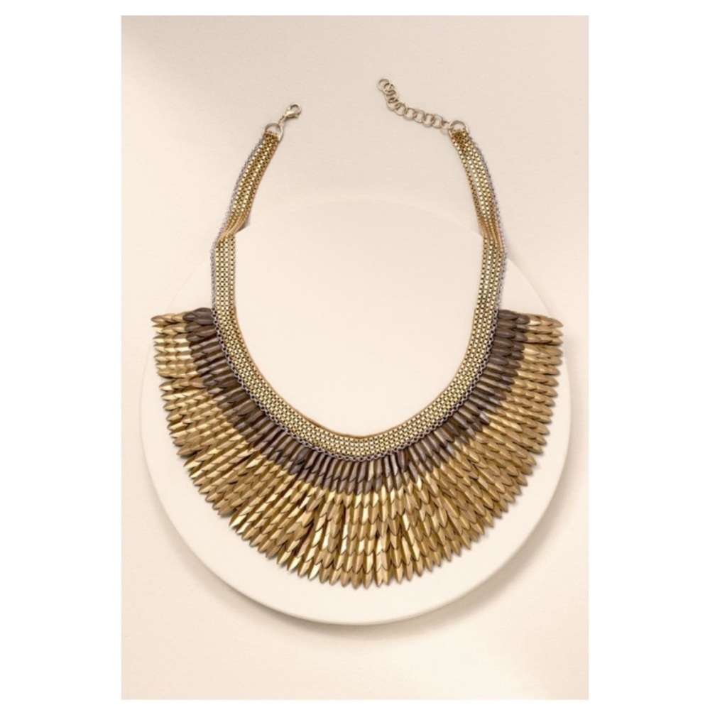 Iconic Stella & Dot Pegasus Gold Silver Bronze Necklace - Picture 2 of 6